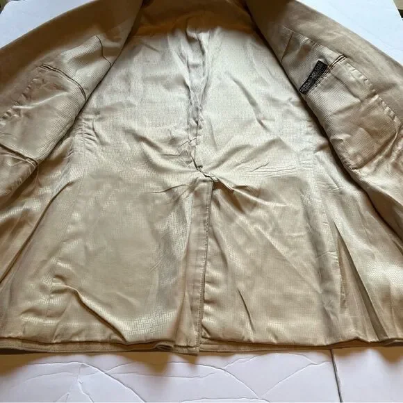 Halston Halsuede Men's Sport Jacket Camel Colored Size 40R